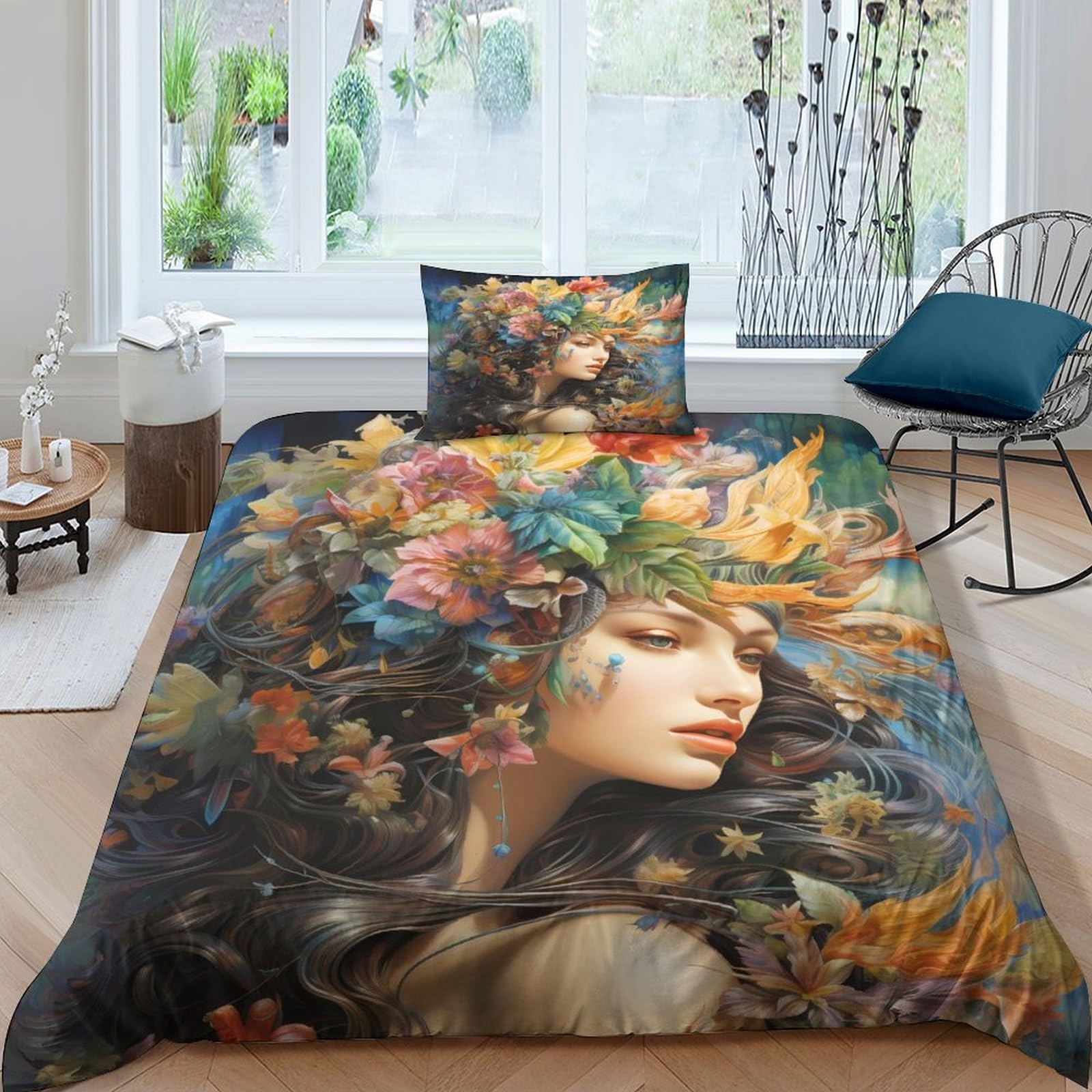 Housse de couette 3D Beauté des Papillons, parure de lit art fantastique