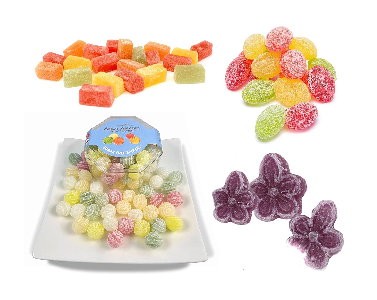Buy Andy Anand Sugarfree Assortment of Gummies, Hard Candy, Spirals