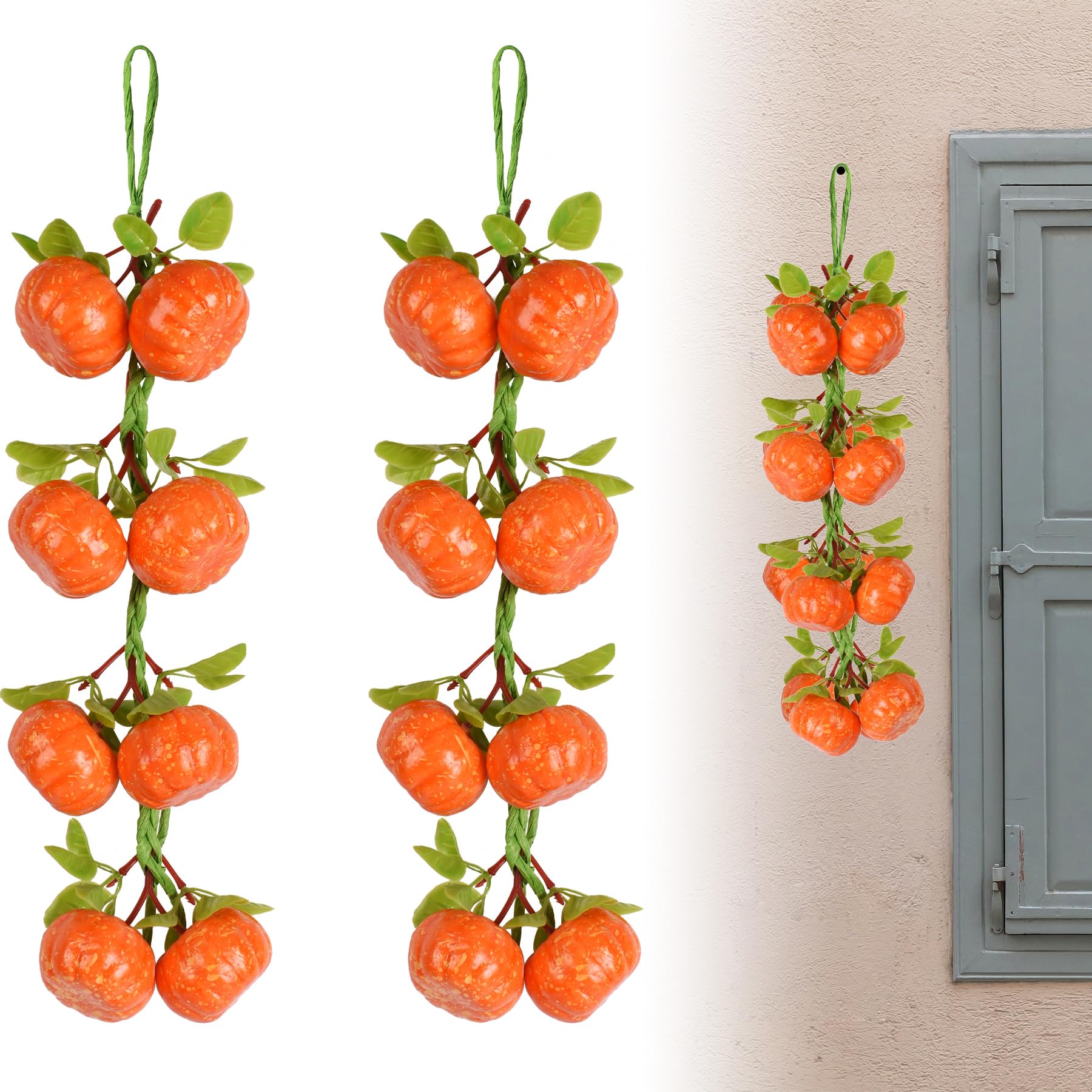 LUEYAO Fake Mini Pumpkin, Artificial Vegetables Foam Pumpkins Highly Simulation Lifelike for House Kitchen Party Pub Decoration Cabinet Ornament 16 pcs (Pumpkin)