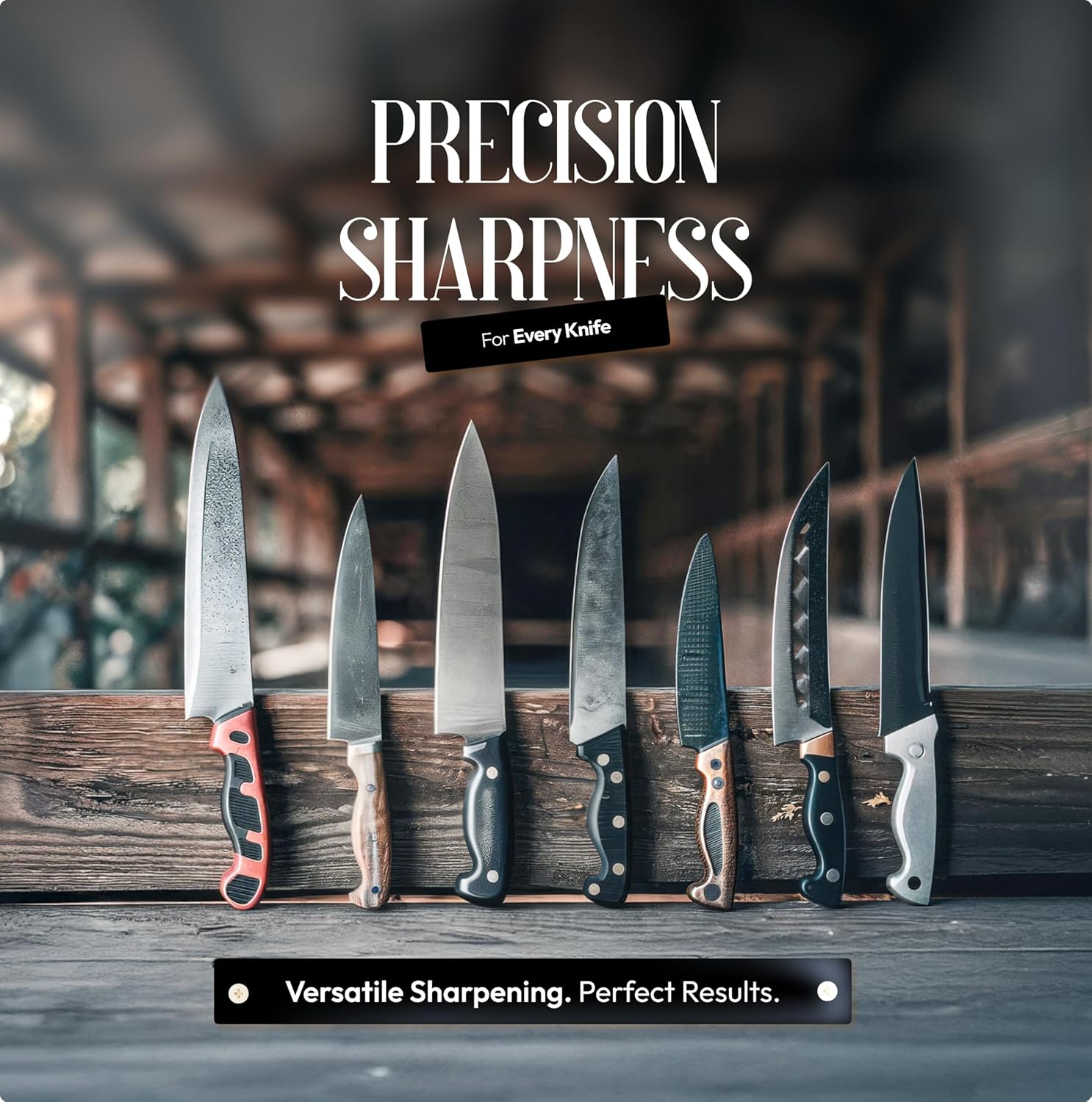 Rolling Knife Sharpener Kit, Magnetic 15° & 20° Angle Guides, Diamond & Ceramic Discs, Manual Rolling Knife Sharpener Tool for Razor-Sharp Kitchen gadgets, Chef & Outdoor Knives (Matte Black)