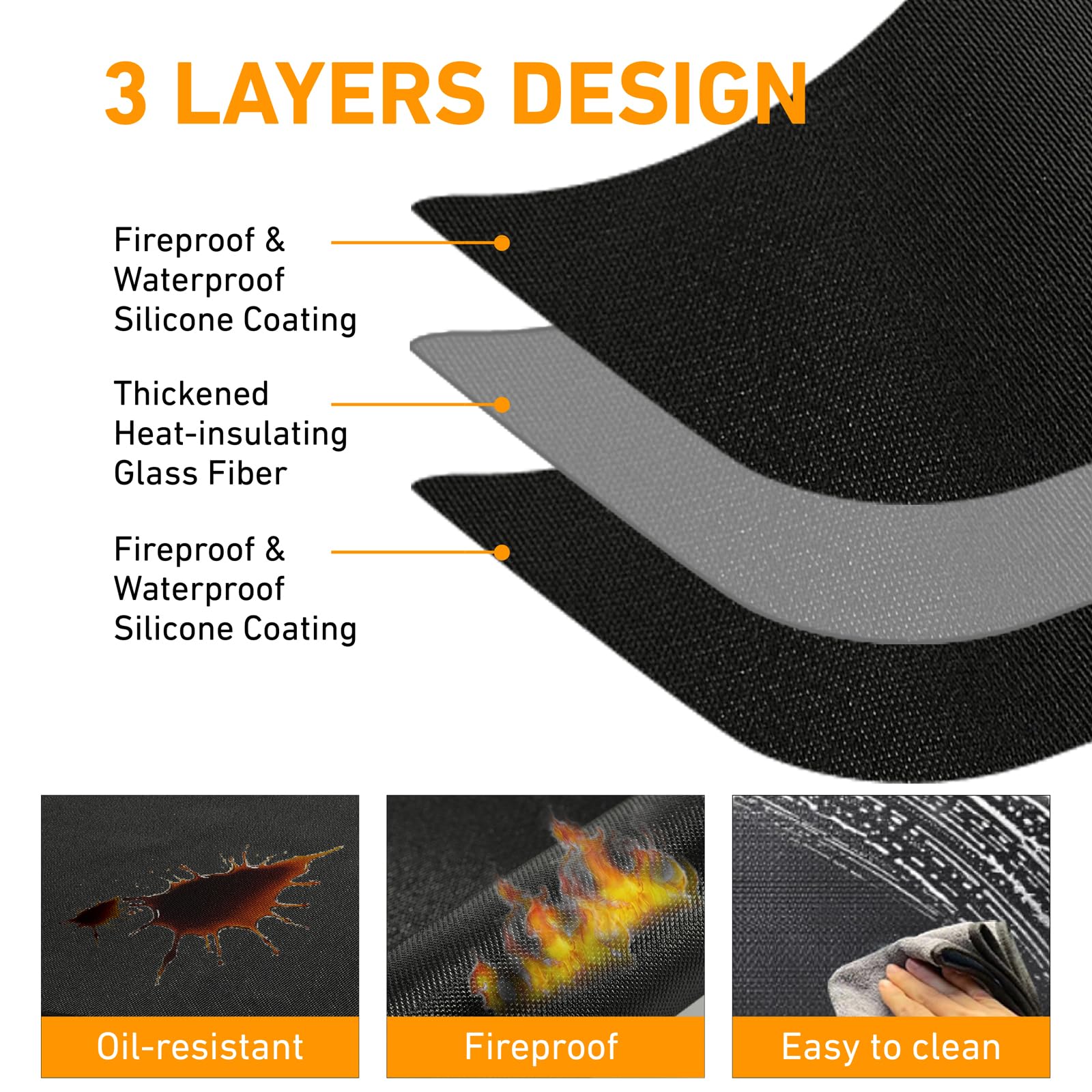 ZJTAPE Tapis Résistant à La Chaleur Pour Friteuse à Air, 60x40cm Tapis