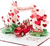 Hallmark Signature Paper Wonder Pop Up Valentines Day Card Vintage Red Truck