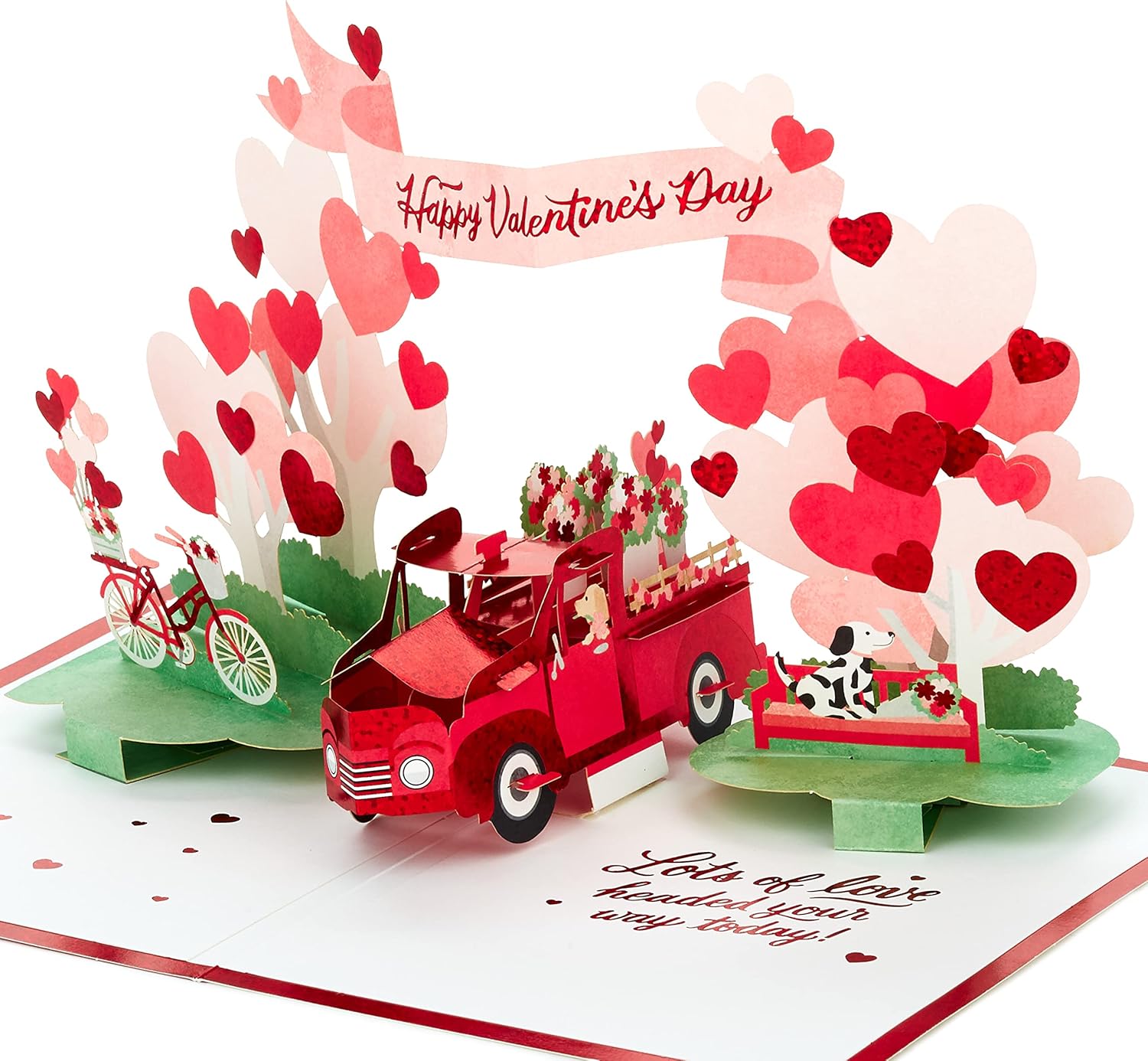 Hallmark Signature Paper Wonder Pop Up Valentines Day Card (Vintage Red Truck) & Paper Wonder Pop Up Valentines Day Card (Honeycomb Hedgehog)