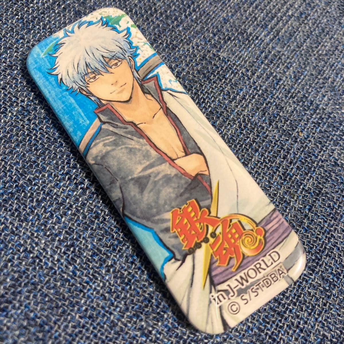 銀魂 J-WORLD JW 花鳥風月缶バッジ坂田銀時未開封