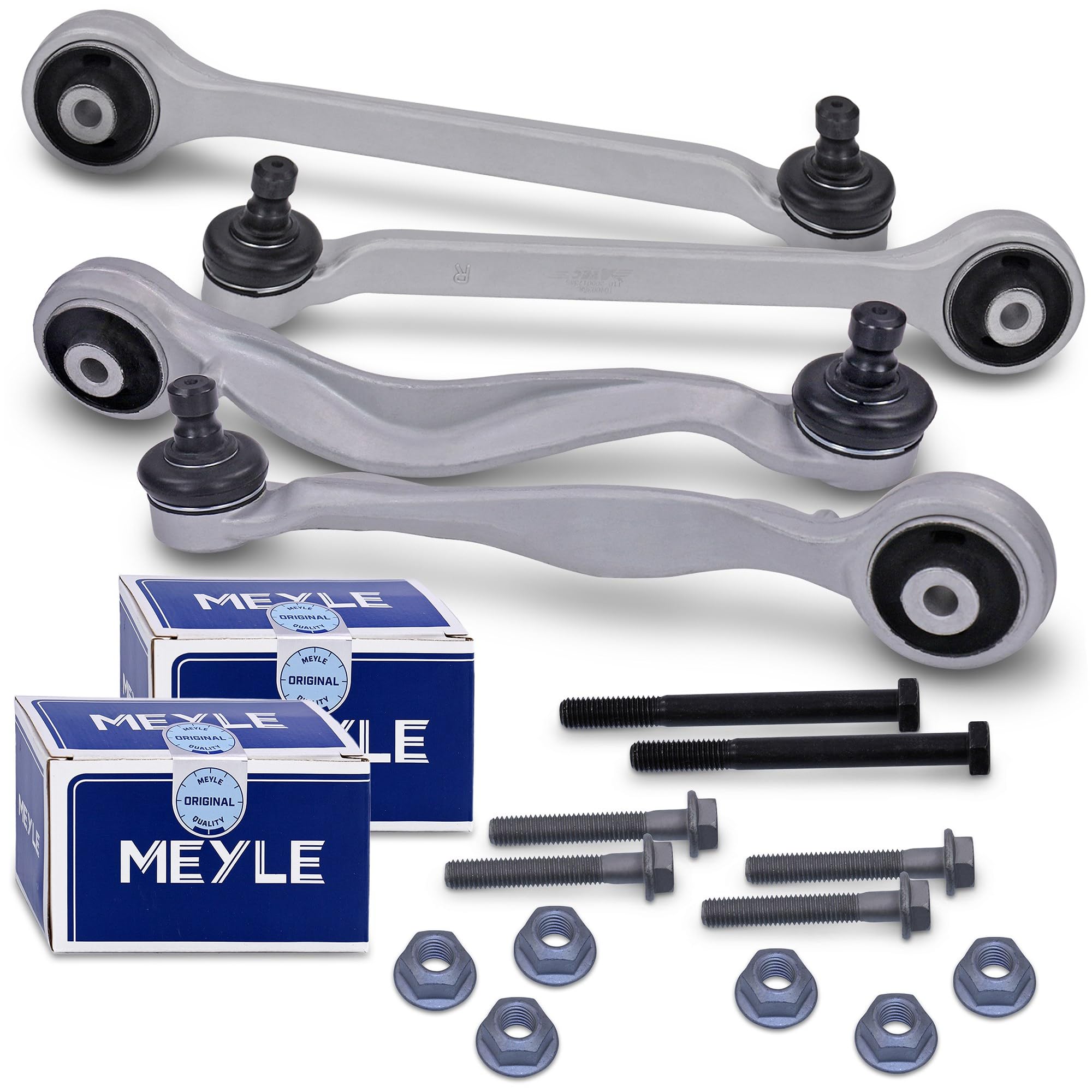 BESTPRICE 2x Querlenker vorne oben, 2x Querlenker hinten oben, 2x MEYLE Montagesatz Kompatibel mit A udi A4 B6, A4 B5, A4 B7 Cabrio (8HE), A6 C5, SKODA SUPERB 1, VW PASSAT B5, PASSAT B5.5 (3B3) (3B6)