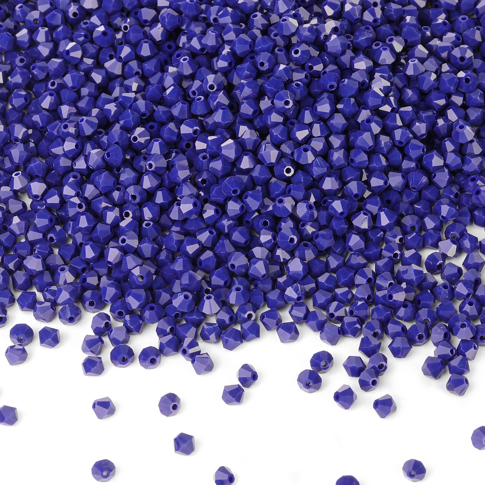 DoDoBeads 720 Pcs 4mm Bicone Porcelain Blue Beads for Jewellery Making, Bracelet Making