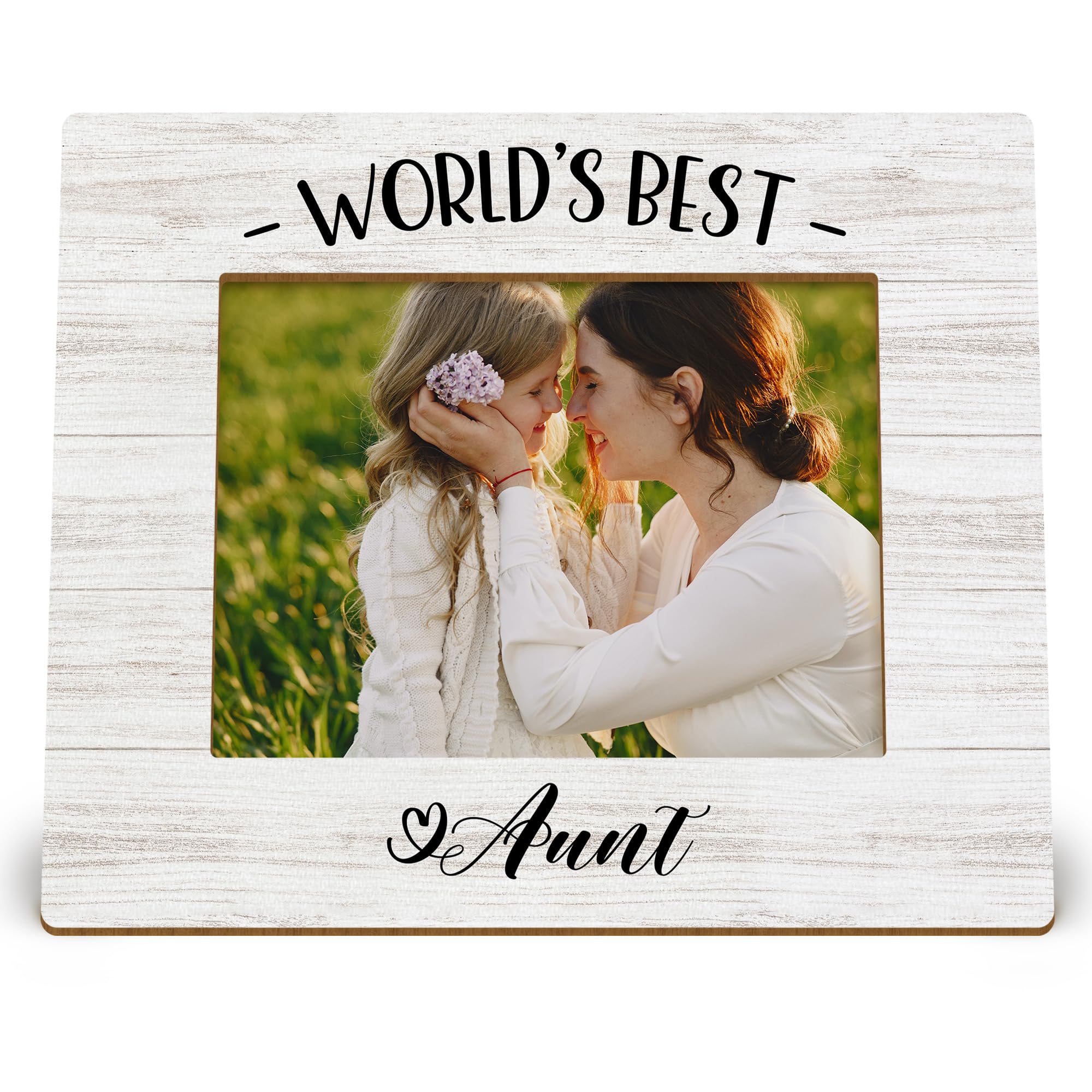 World's Best Aunt modern wooden frame