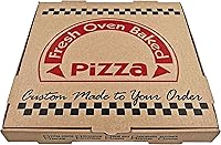 Vista 5 de Bits N Things Caja de pizza corrugada con flauta B 10 unidades (blanco con diseño, 7 x 7 x 2 pulgadas)