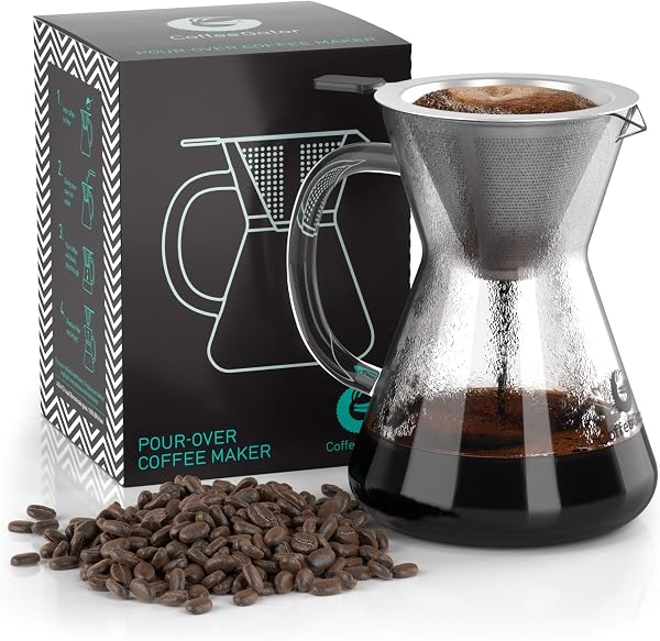 Coffee Gator Pour Over Kaffeebereiter 400 ml mit Edelstahlfilter