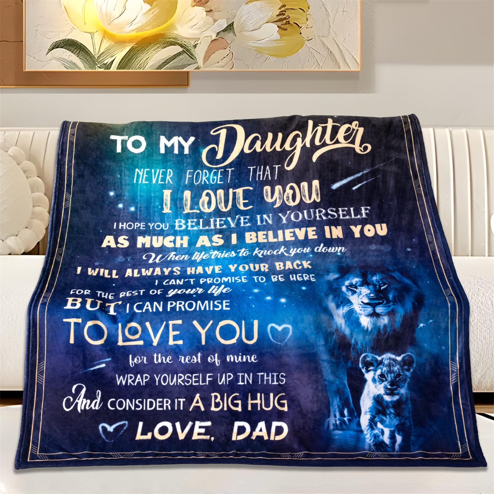 Daughter Blanket Gifts for Daughters from Dads - to My Daughter 50