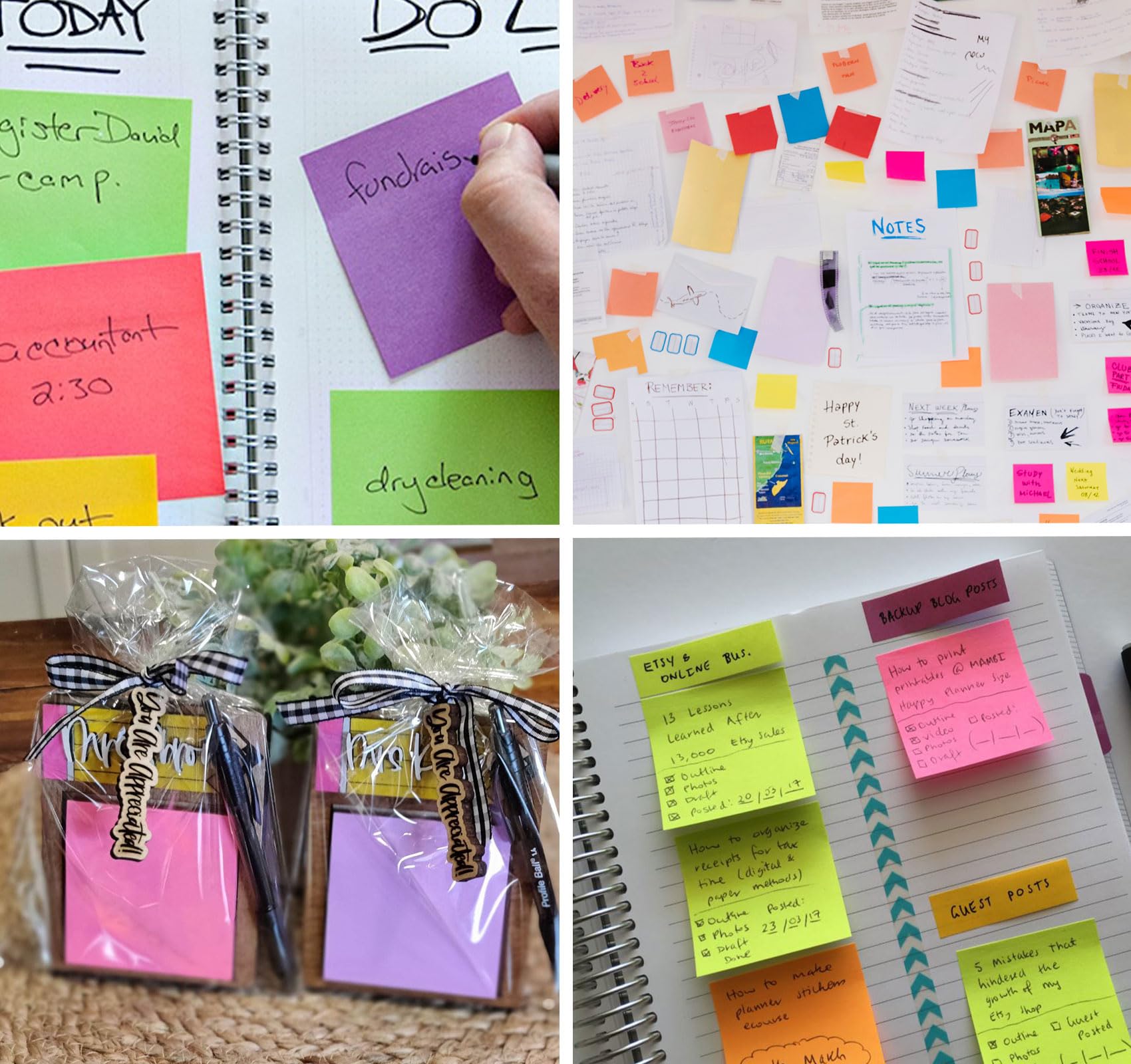 Notas Adhesivas Para Escribir 6 Blocs De Notas Adhesivas Grandes, 75 X 100 Mm, 600 Hojas De Notas Adhesivas Coloridas, Blocs Autoadhesivos, Notas Adhesivas De Colores, Notas Notas Adhesivas Transparentes