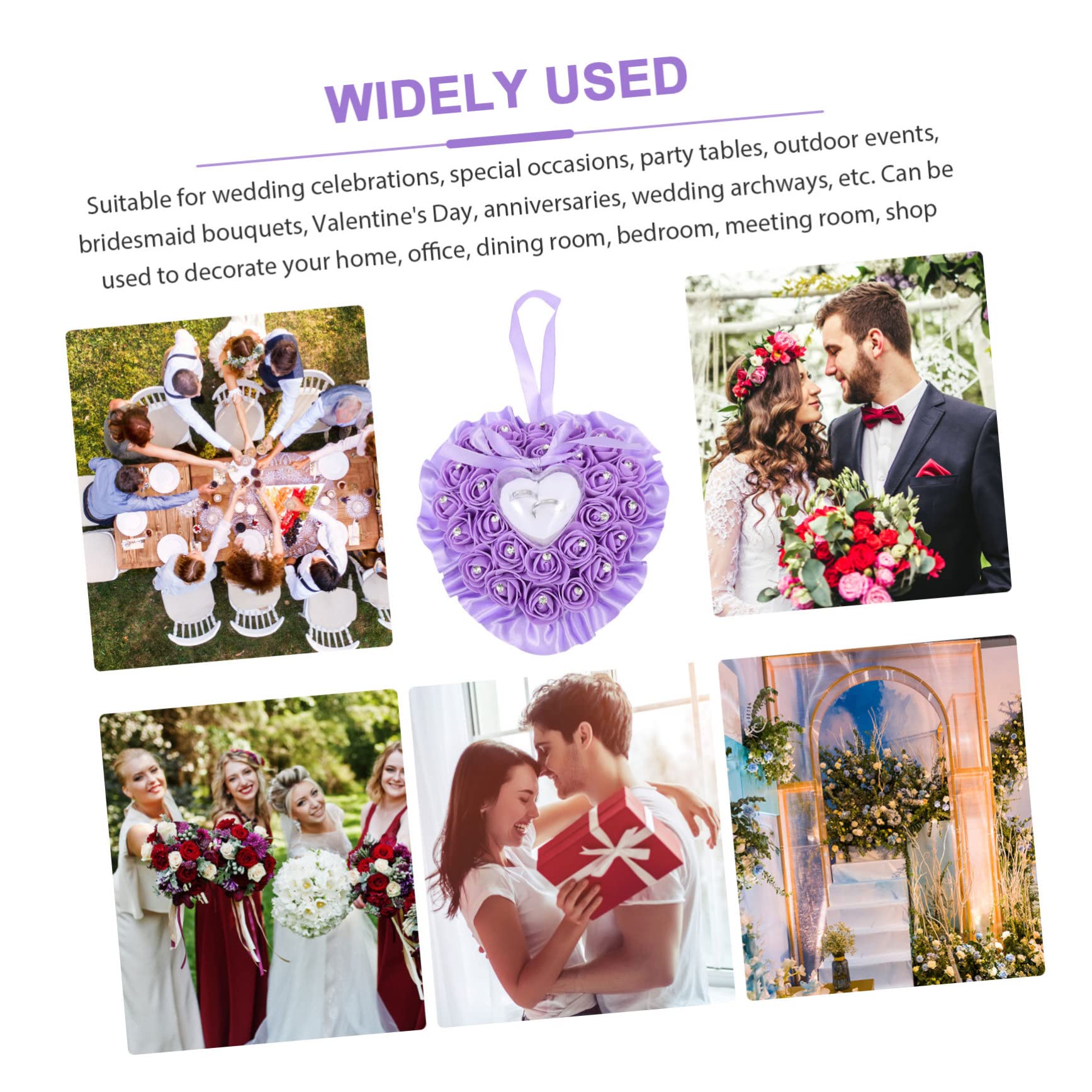 Ciieeo 4stücke Hochzeitsringkissen Mit Rosenblüten Eleganter Ringhalter Für Trauringe Romantisches Hochzeitszubehör Für Zeremonien Hochzeiten Und Jubiläen