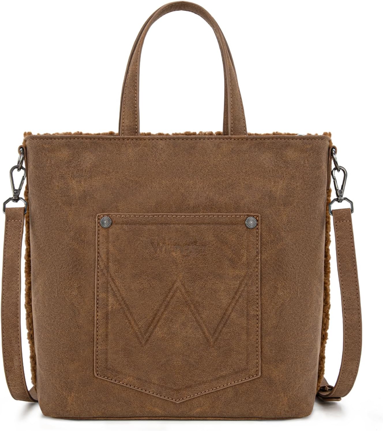 Wrangler Sherpa Crossbody Bags for Women Aztec Top-Handle Handbags and Purse - Image 5