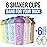 VELOMIX -6 PACK- 28 oz Protein Shaker Bottle for Protein Mixes - 6x Wire Whisk | Leak Proof Shaker Cups for Protein Shakes | Protein Shaker Bottle Pack | Protein Shake Cup (Pastel Power Series)