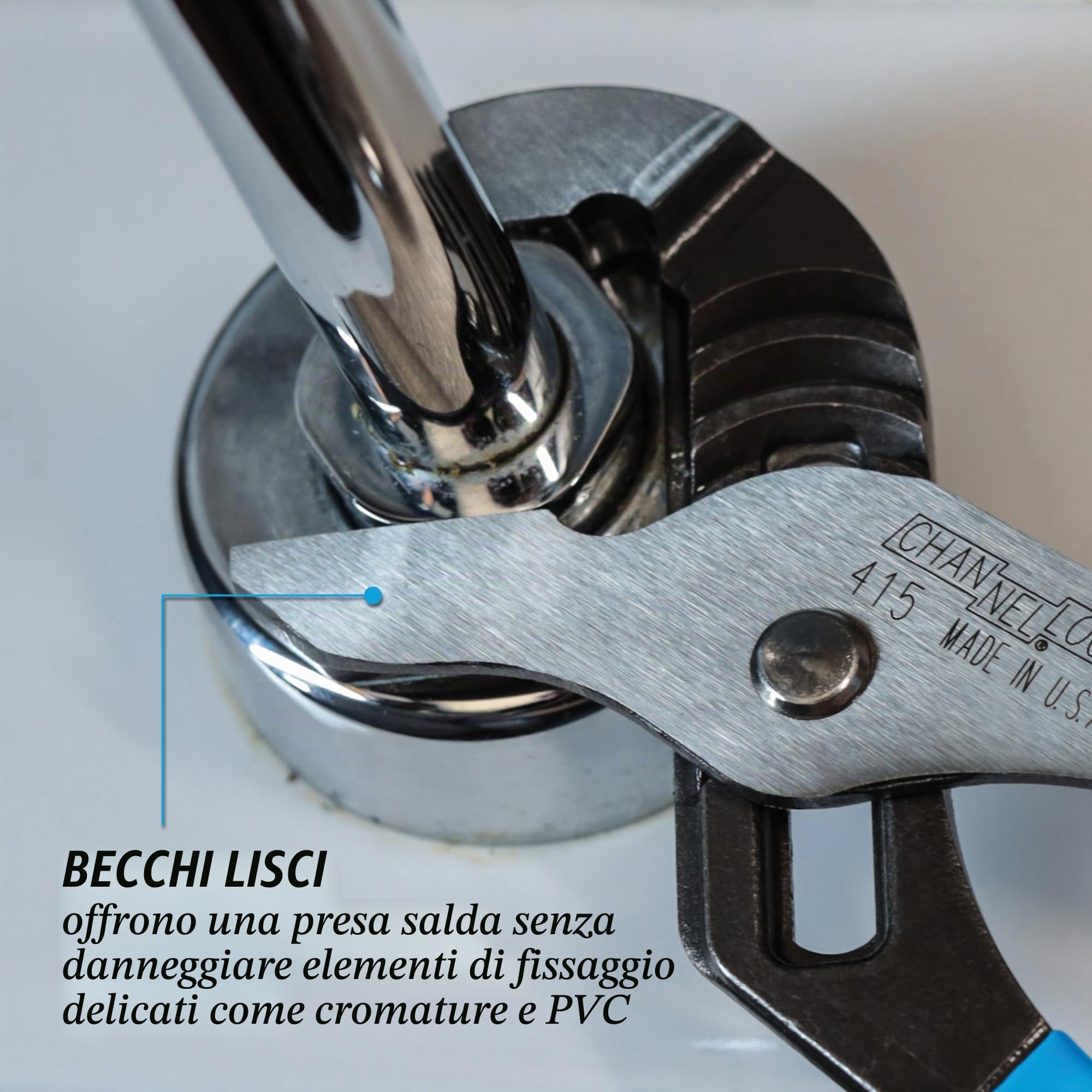 Channellock - Pinze regolabili a ganasce dentate lisce, 25,4 cm