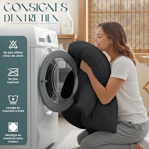 Utopia Bedding Couette Chaude sans Housse, 220x240 cm, 370 g/m², Grise - 8