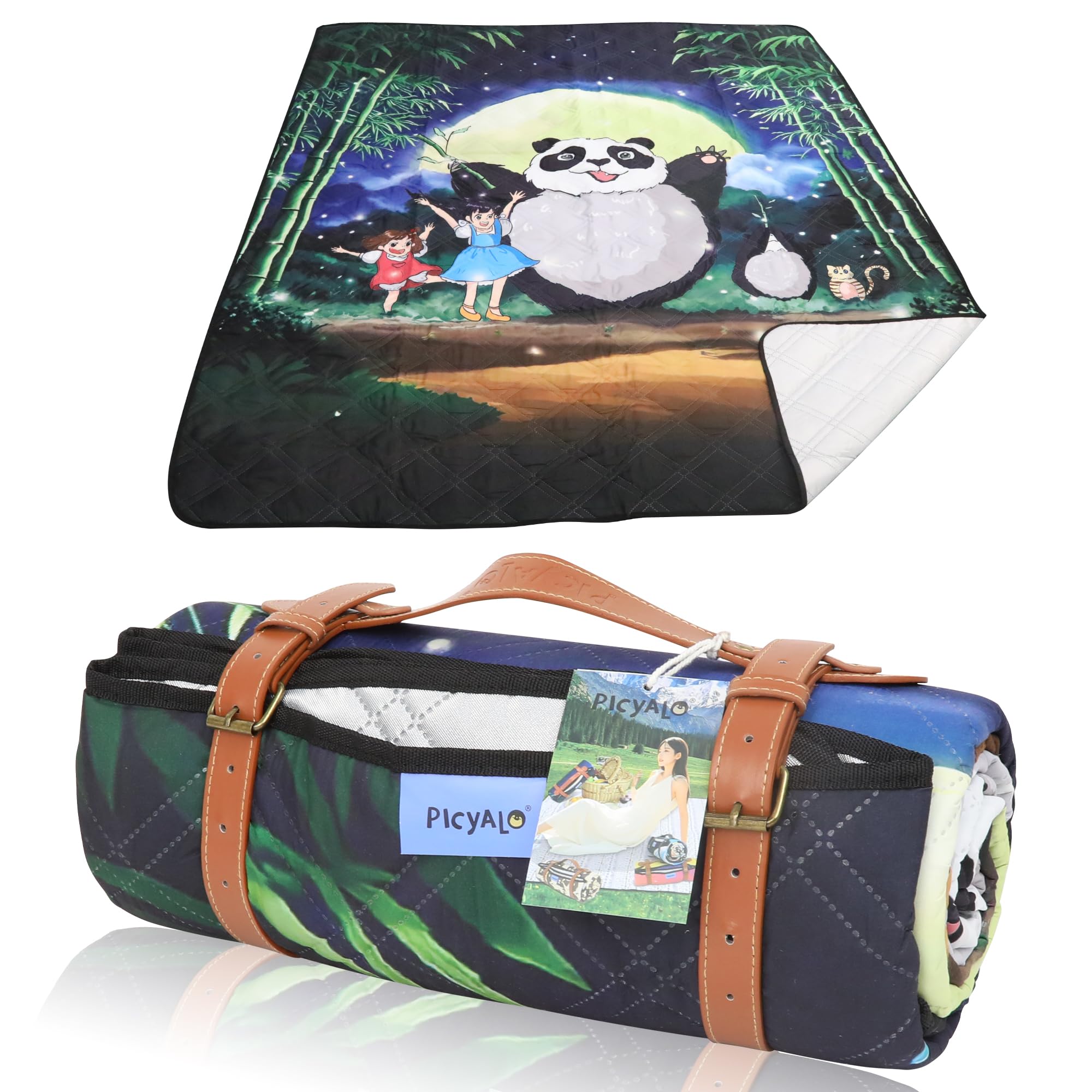 Amazon | PICYALO レジャーシート 厚手 大判 四層構造 折りたたみ可能