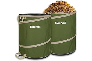 47 Gallon Collapsible Trash Can 2-Pack: Extra Large Reusable Yard Leaf Waste...