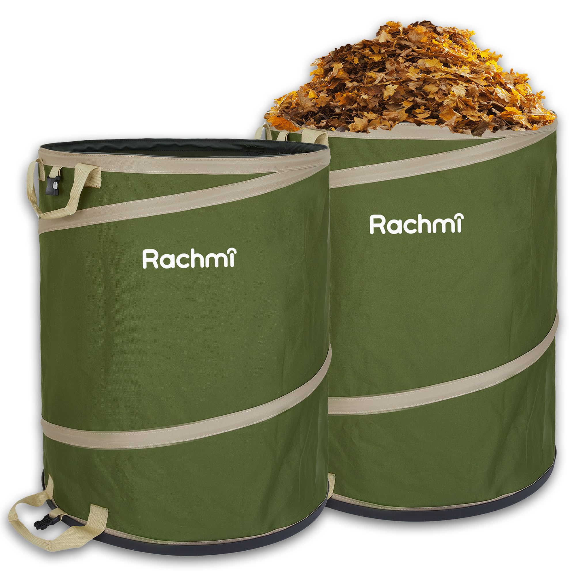 Amazon.com: Rachmi 47 Gallon Collapsible Trash Can 2-Pack