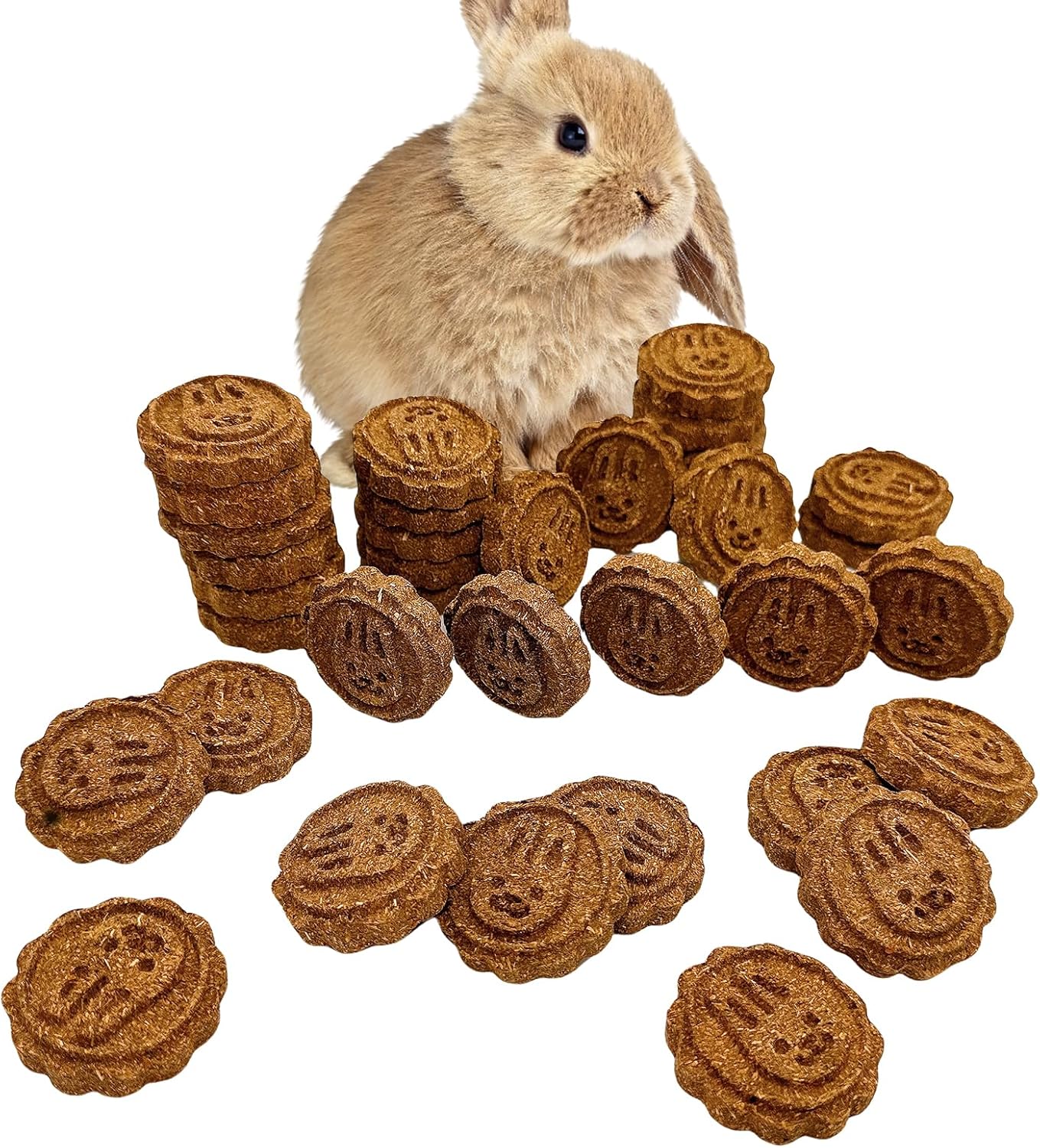 36Pcs Bunny Chew Toys, Grinding Natural Carrot Grass Cake