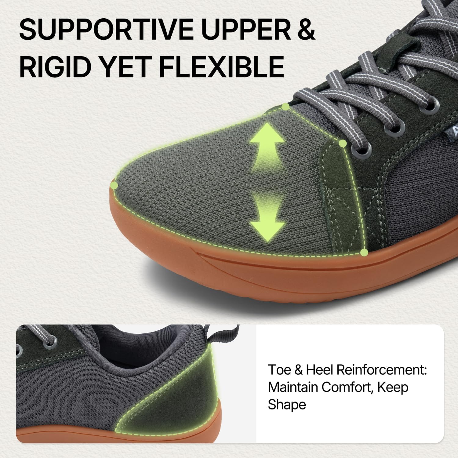 ATHMILE Barefoot Shoes Men Wide Toe Box Zero Drop Sneakers Earthing Minimalist Fashion Athletic Footwear for Grounding Gym Trail Running Hiking Walking Casual Breathable Non Slip
