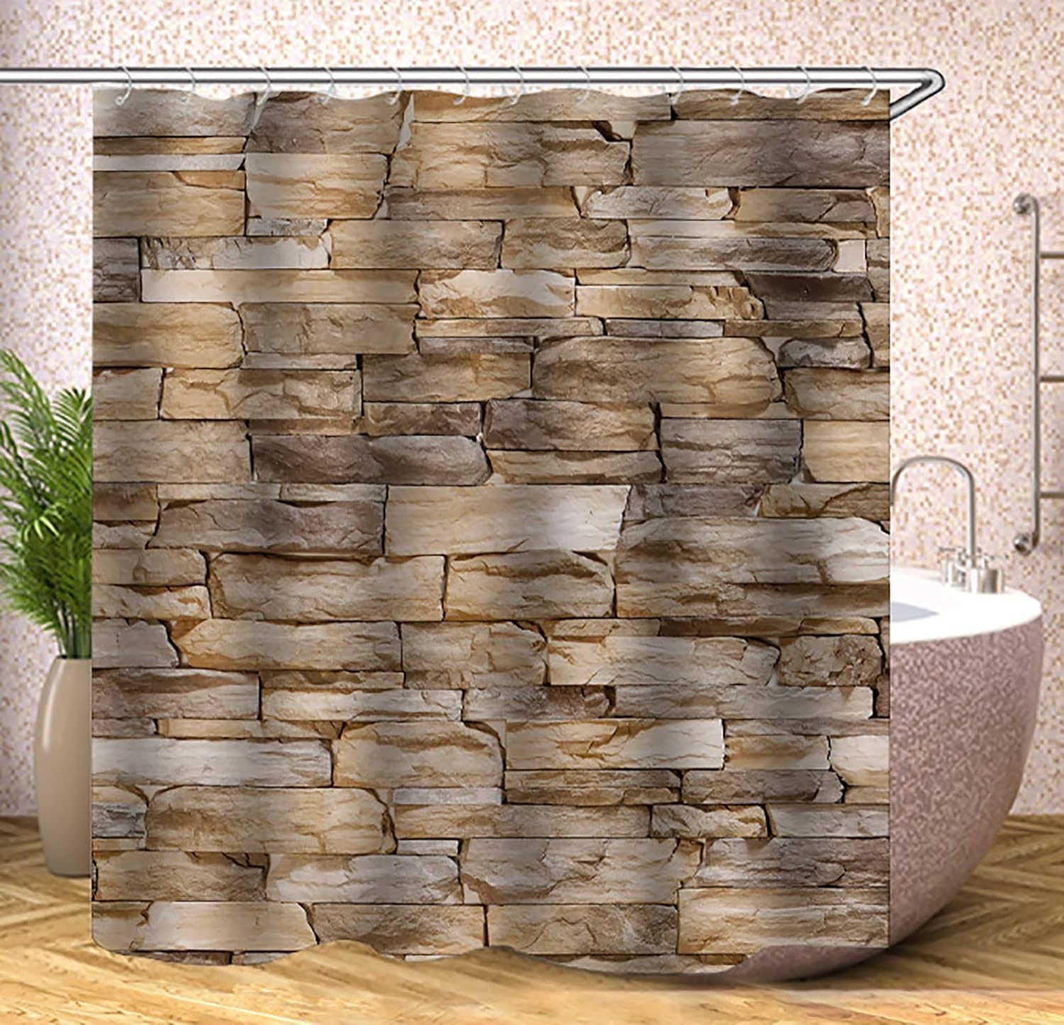 Rideau de douche anti moisissure fini les taches de moisi rideau briques 200x200