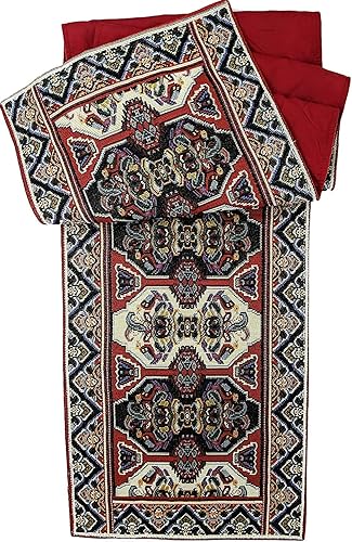 Miniatura 6 de DaDa Festive camino de mesa, colorido tapiz con bordado de imitación, camino de mesa de lino de algodón