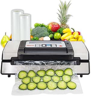 Nesco Deluxe Food VS-12 Vacuum Sealer, 130 Watts, Kit Bags