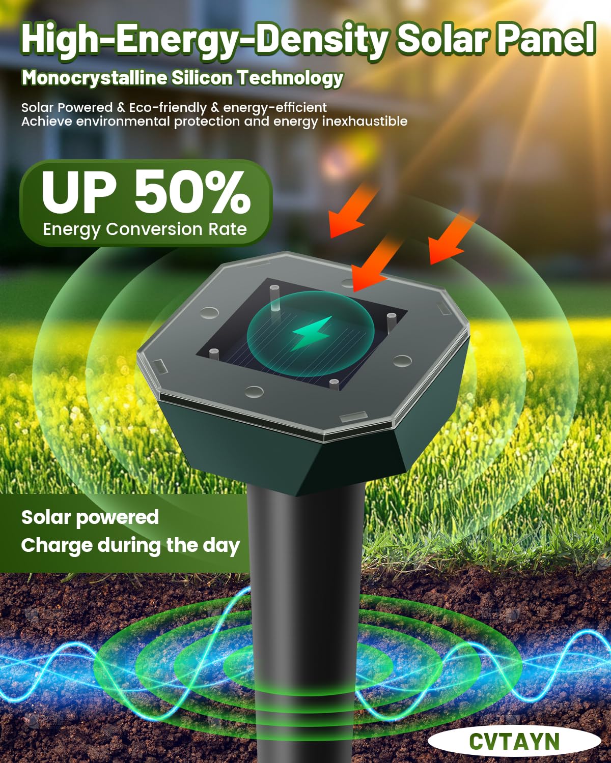 Solar Pest Repeller - Snake, Mole & Critter Control -3 Solar Pest Repeller - Snake, Mole & Critter Control -3