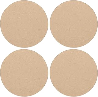 PATIKIL 4 Pack 6" 153mm OD Ceramic Drying Slab, 8mm 1/3" Thick Round Clay Wedging Board Sculpture Base Plate Pottery Wheel Bats Without Holes, Sand Table Baking Model Bottom Block