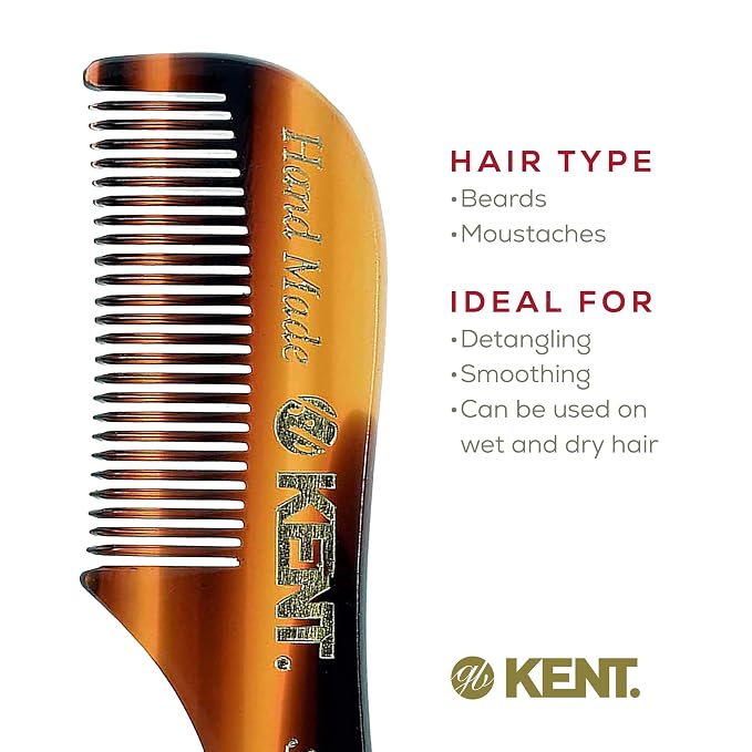Peine Kent 81T X-Small para Barba y Bigote, fino, 2 unidades miniatura 6