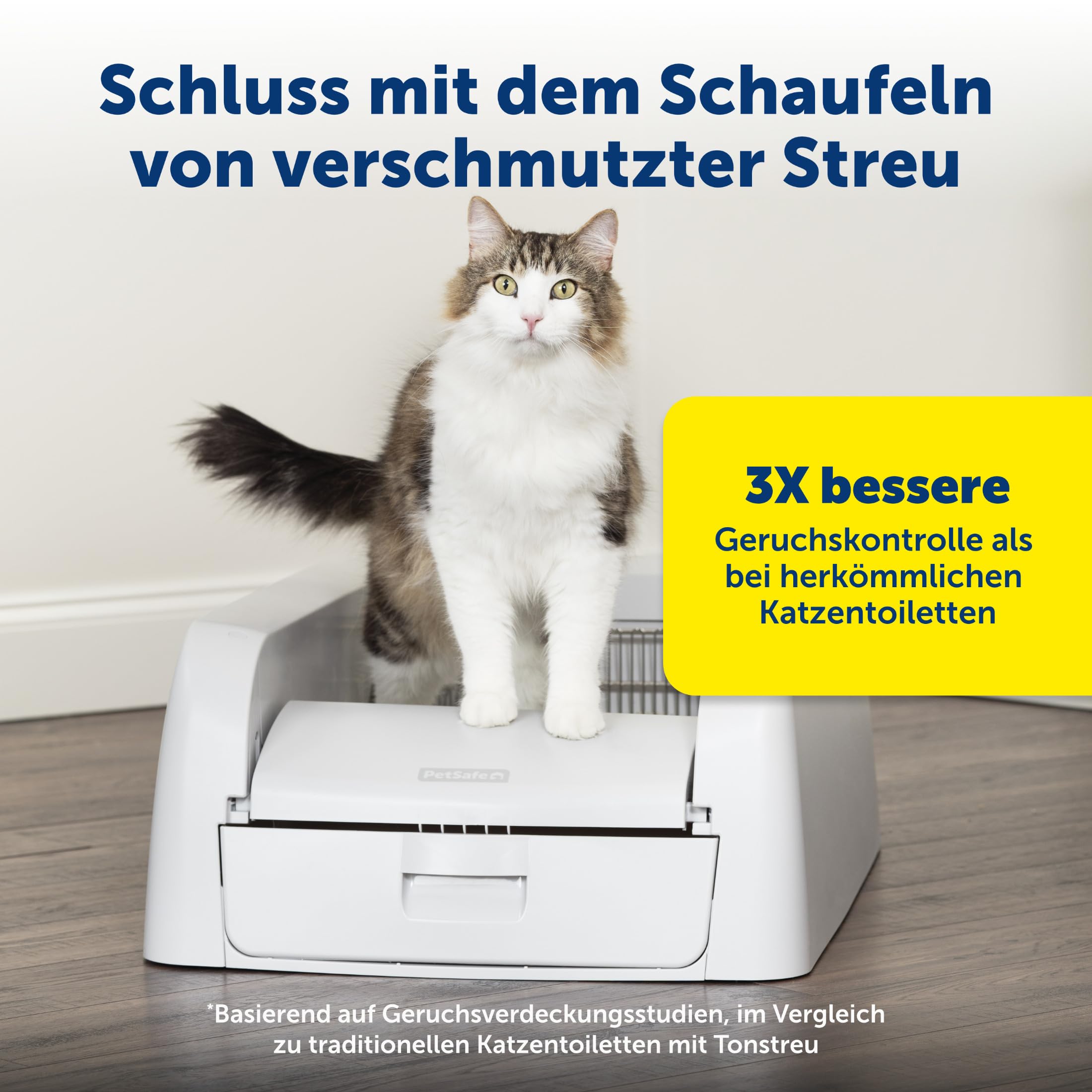 PetSafe ScoopFree Selbstreinigende Katzentoilette | Automatischer Rechen, Optimale Geruchskontrolle, Für Mehrere Katzen Geeignet