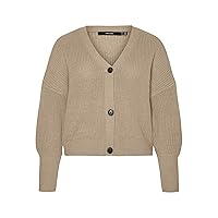VERO MODA CURVE Vmlea-Cardigan Noos Cur con Scollo a V Maglione