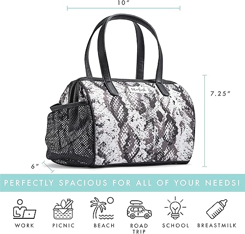 Miniatura 4 de Fit & Fresh Cloverdale - Bolsa de almuerzo aislada para adultos con bolsa lateral y asas de transporte, kit completo de almuerzo incluye 2