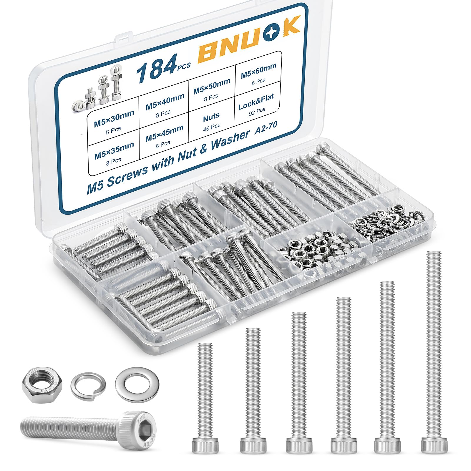 288 PCS M5 Stainless Steel Screws Kit - Buy Now! -14