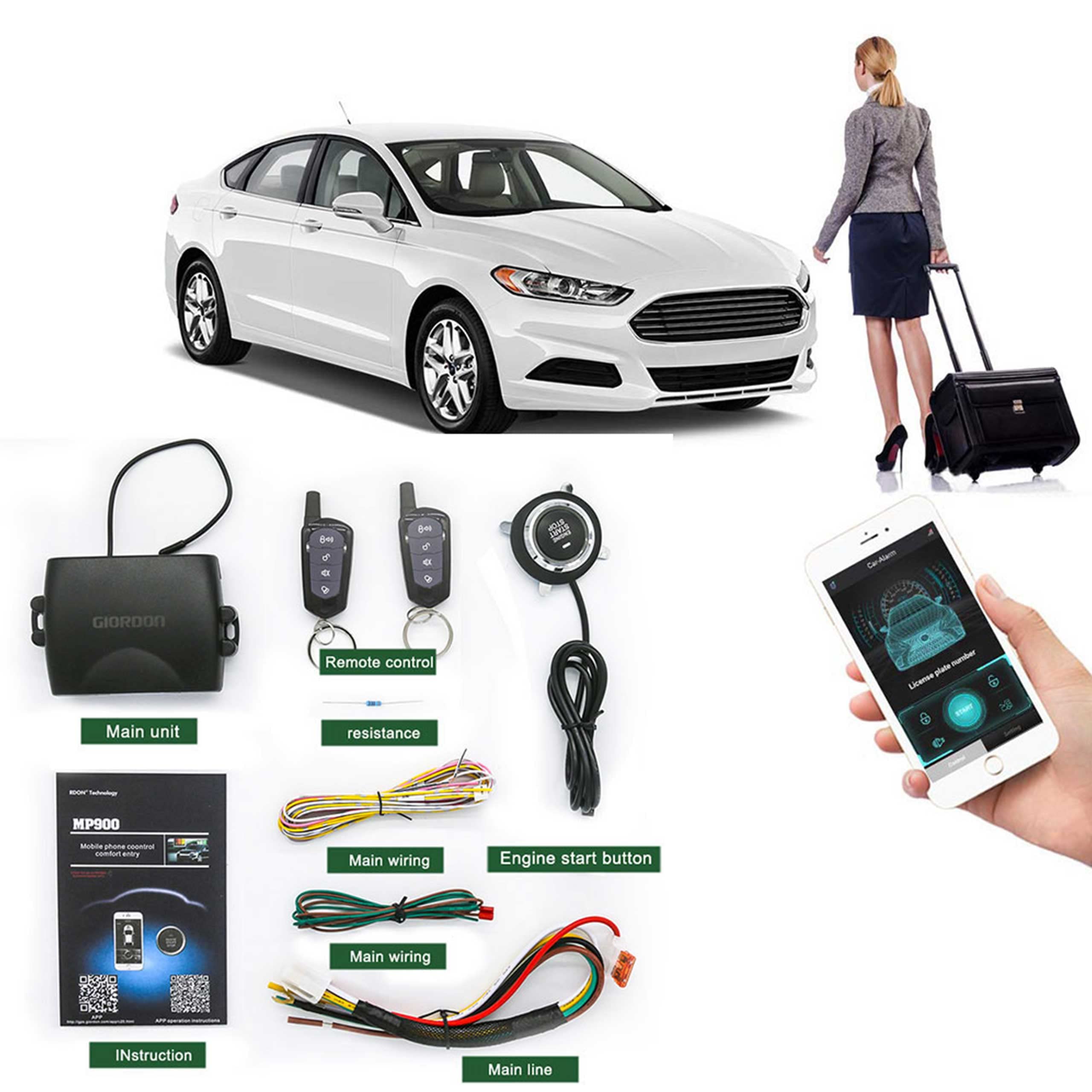 Buy Car Remote Start Keyless Entry Car Door Lock System Universel
