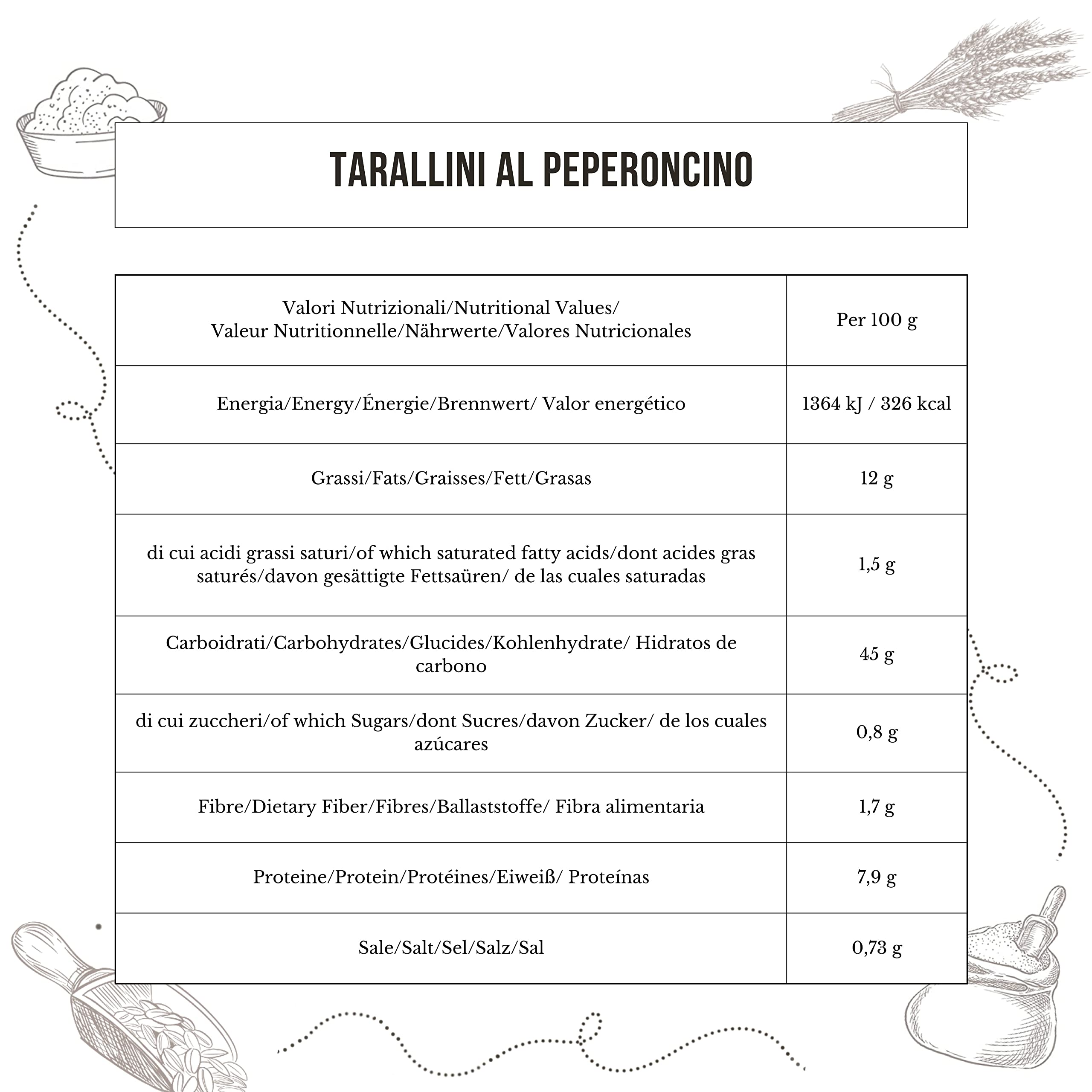 Tarallini de Apulia con pimienta 5 paquetes 230 g