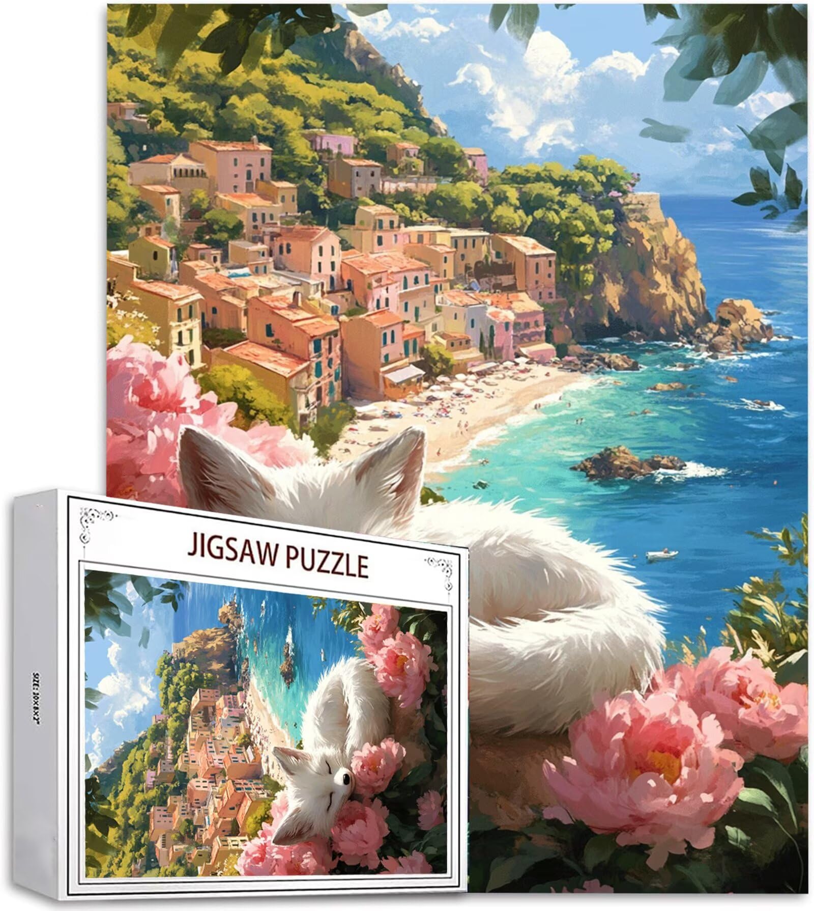 Puzzle 2000 Pezzi, 3 4 5 Anni Puzzle Volpe 6 7 8 Anni Giochi Educativi Sostenibili Con Motivi Per Adulti Da Gioco in Legno Di Alta Qualità Jigsaw Fiore per Gioco Familiare, 2026 Regalo Natale H-4334