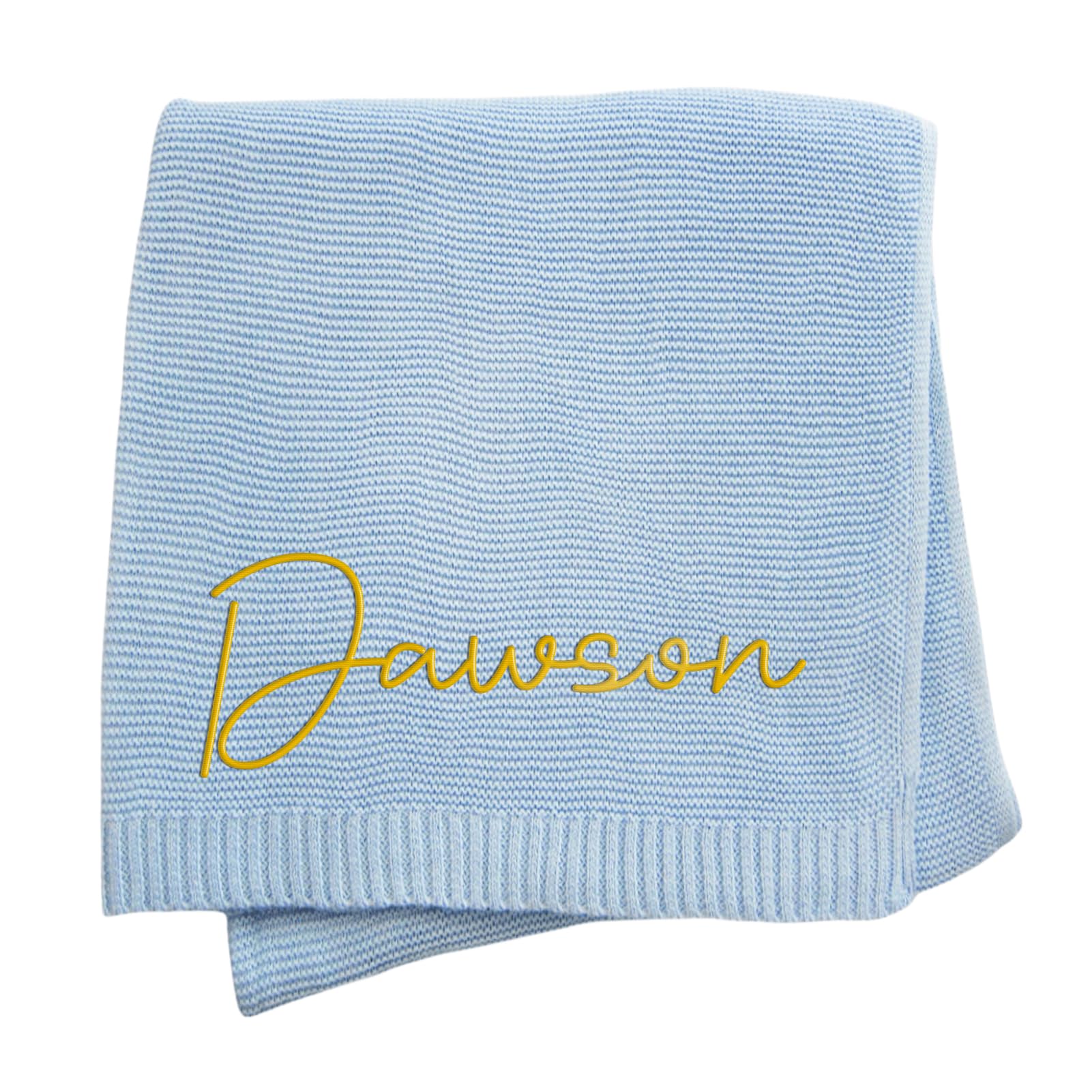 JIOJOG Personalised Baby Blankets - Customised Newborn Soft Cotton Blanket with Name, Personalised Baby Girl/Boy Gifts, Customised Embroidered Newborns Blanket for Stroller Nursery, 75x100cm