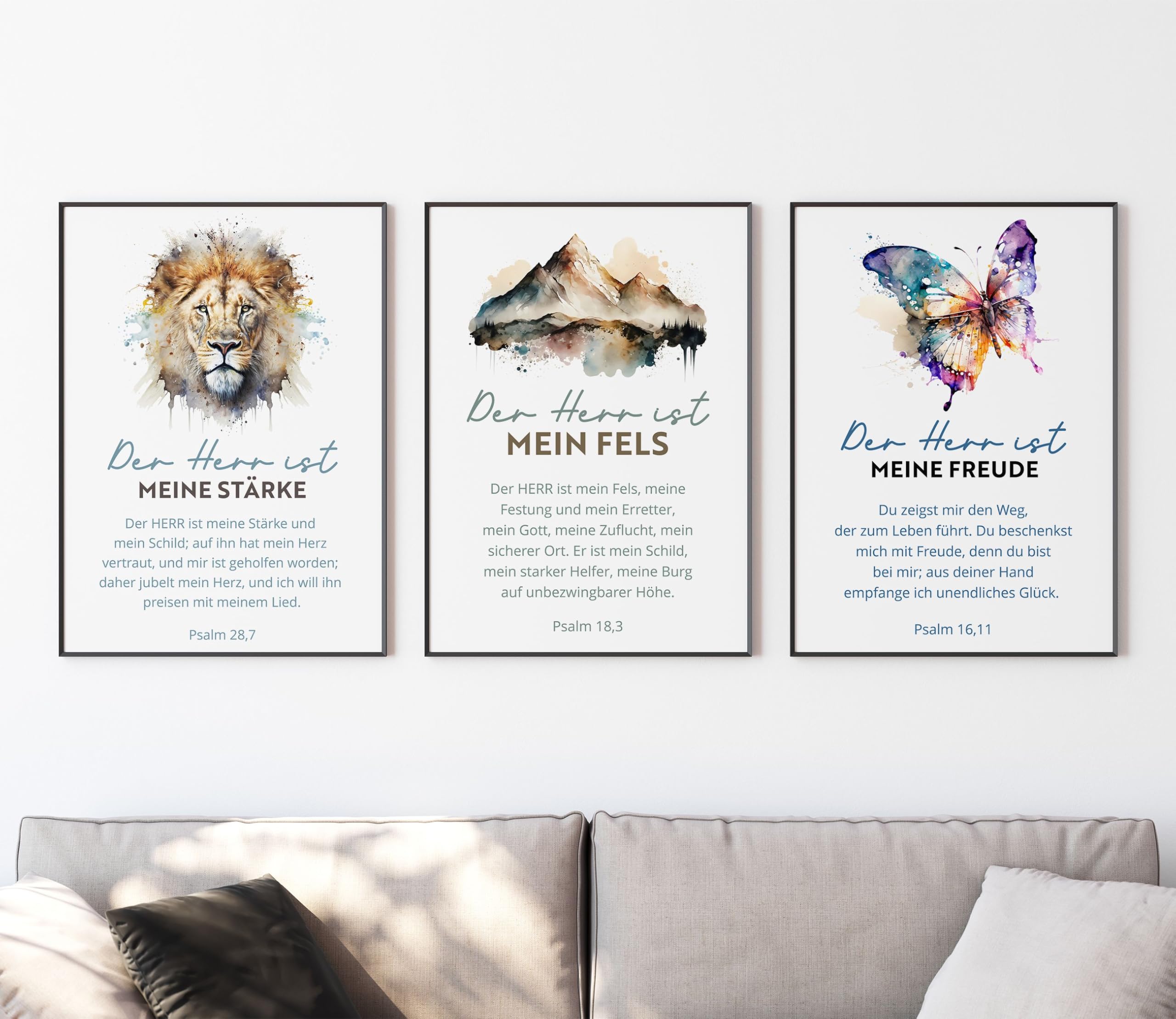 PHAMTE Wandbild „His Mercies Are New Every Morning“ – Bibelvers Lamentations 3:23, Gerahmt, 27,9x35,6 Cm
