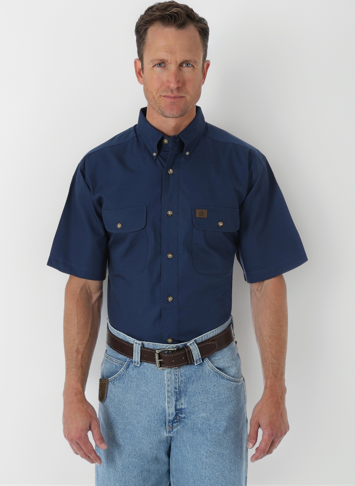 Riggs Workwear Men's Foreman Short Sleeve Ripstop Work Shirt