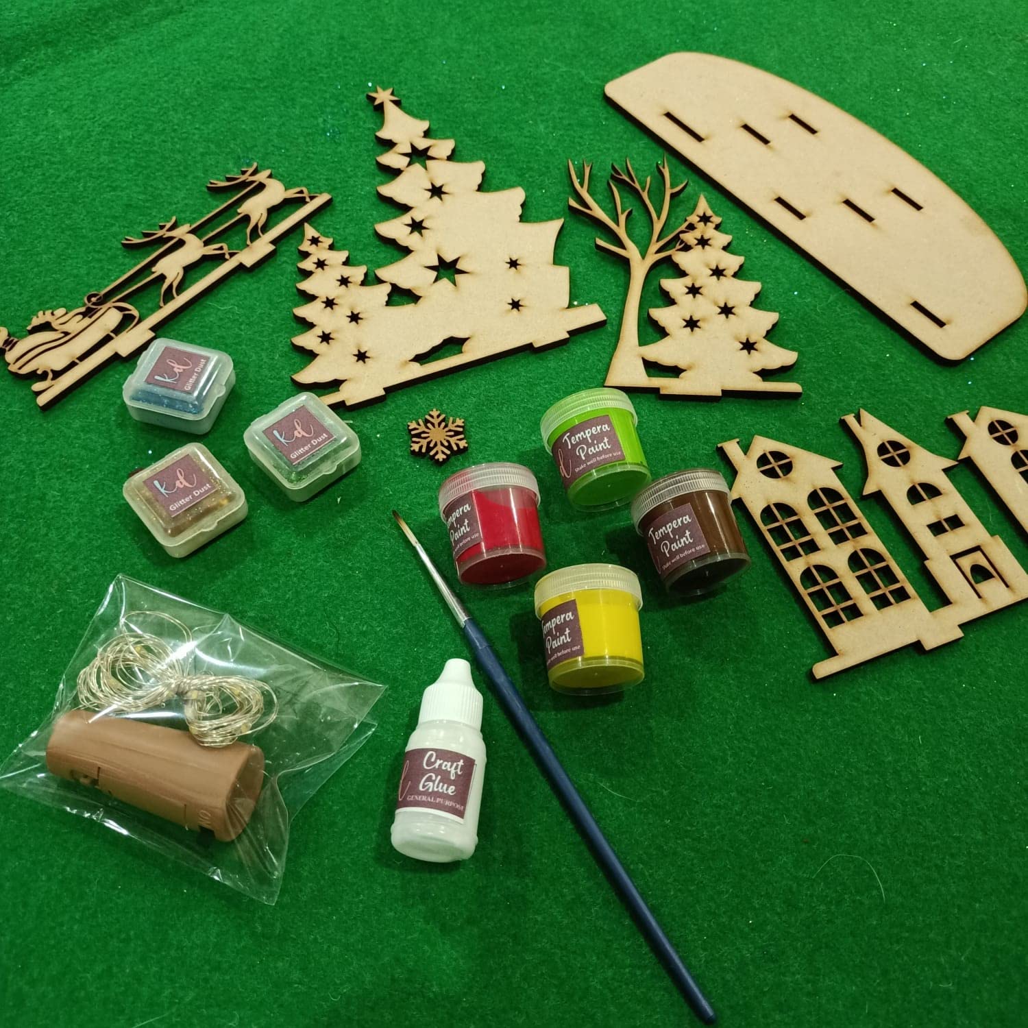 The Brown BOX3D Christmas Craft Kit,Christmas Painting kit,DIY Art kit