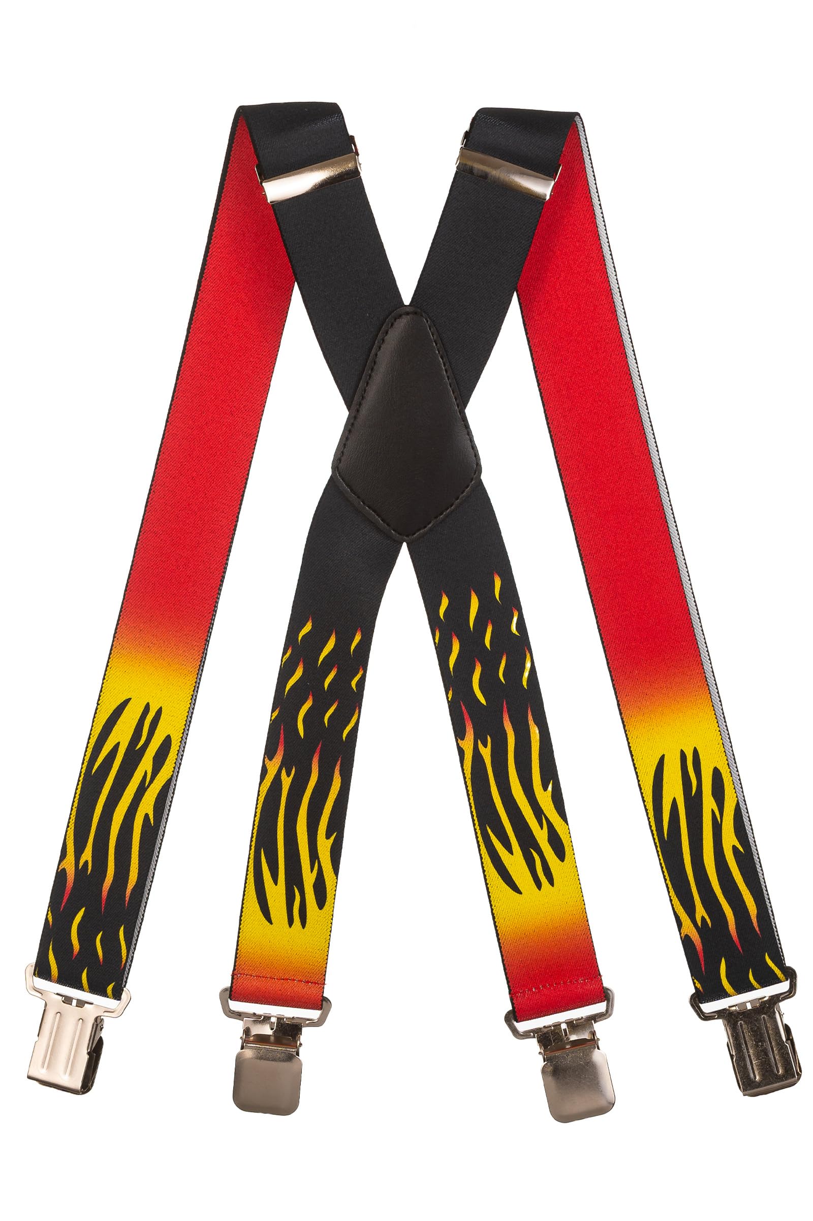 Olata Heavy Duty Fire Pattern Braces/Suspenders - 4cm. X-Shape