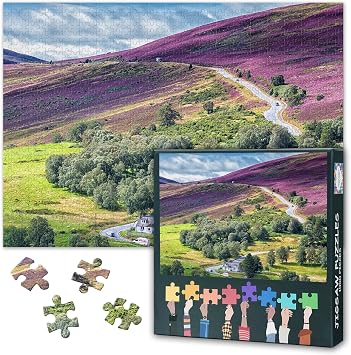 Lecht Ski Resort Scotland Puzzles for Adults 1000 Pieces Scottish Highlands Cairngorms National Park Jigsaw Puzzles Adult Puzzle for Adults Educational Fun Games or Toys for Elders Friends 20X27 INCH