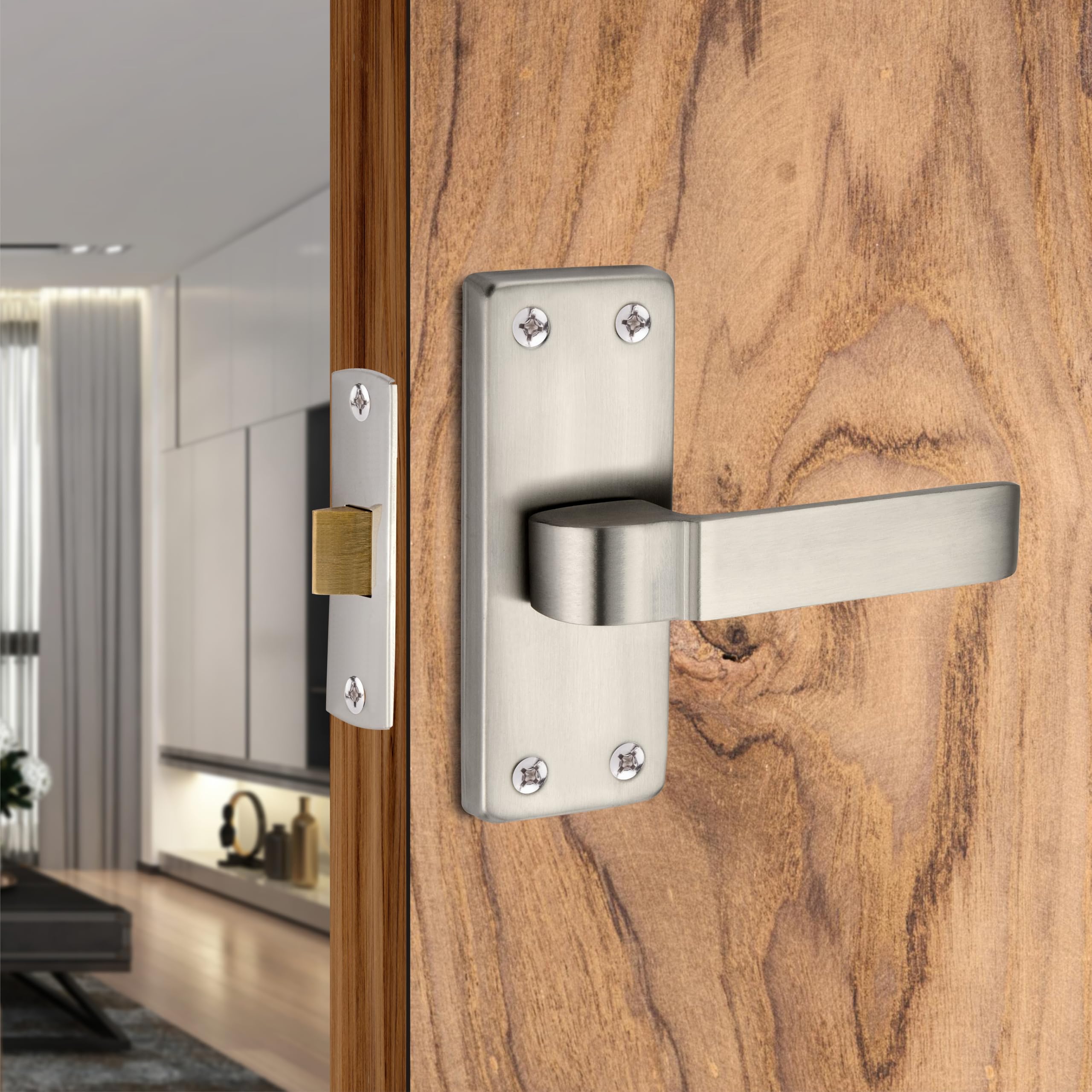 SARDAR NOVO 5" SS Matte Iron Baby Latch Iron Baby Latch| Bathroom Door Handle| Mortise Handle with Baby Latch| Keyless Handle Bathroom| Tower Bolt for Bathroom| Push to Close Latch (with Babylatch) (B0D9HBLLLL) Amazon Price History, Amazon Price Tracker