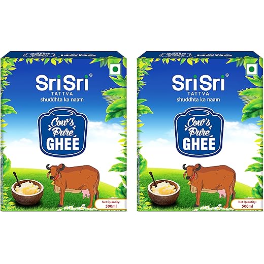 Sri Sri TATTVA shuddhta ka naam Cow Ghee 500ml Pack of 2 P