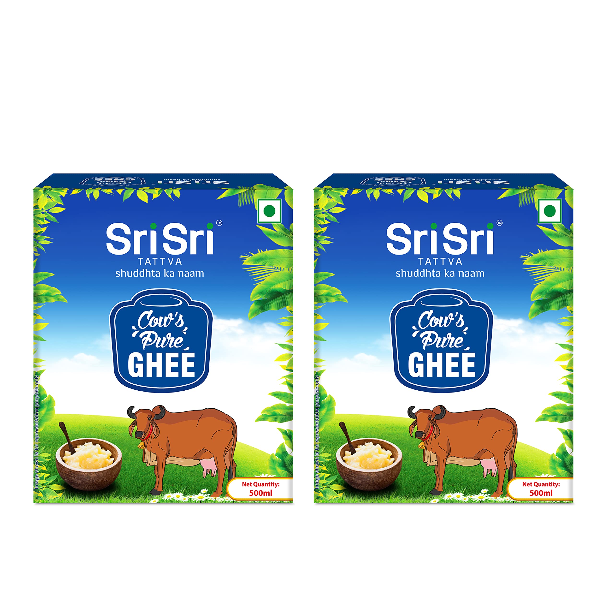 Sri Sri TATTVA shuddhta ka naam Cow Ghee - 500ml (Pack of 2) - Pure Cow Ghee for Better Digestion and Immunity (B08DTRM681) Amazon Price History, Amazon Price Tracker