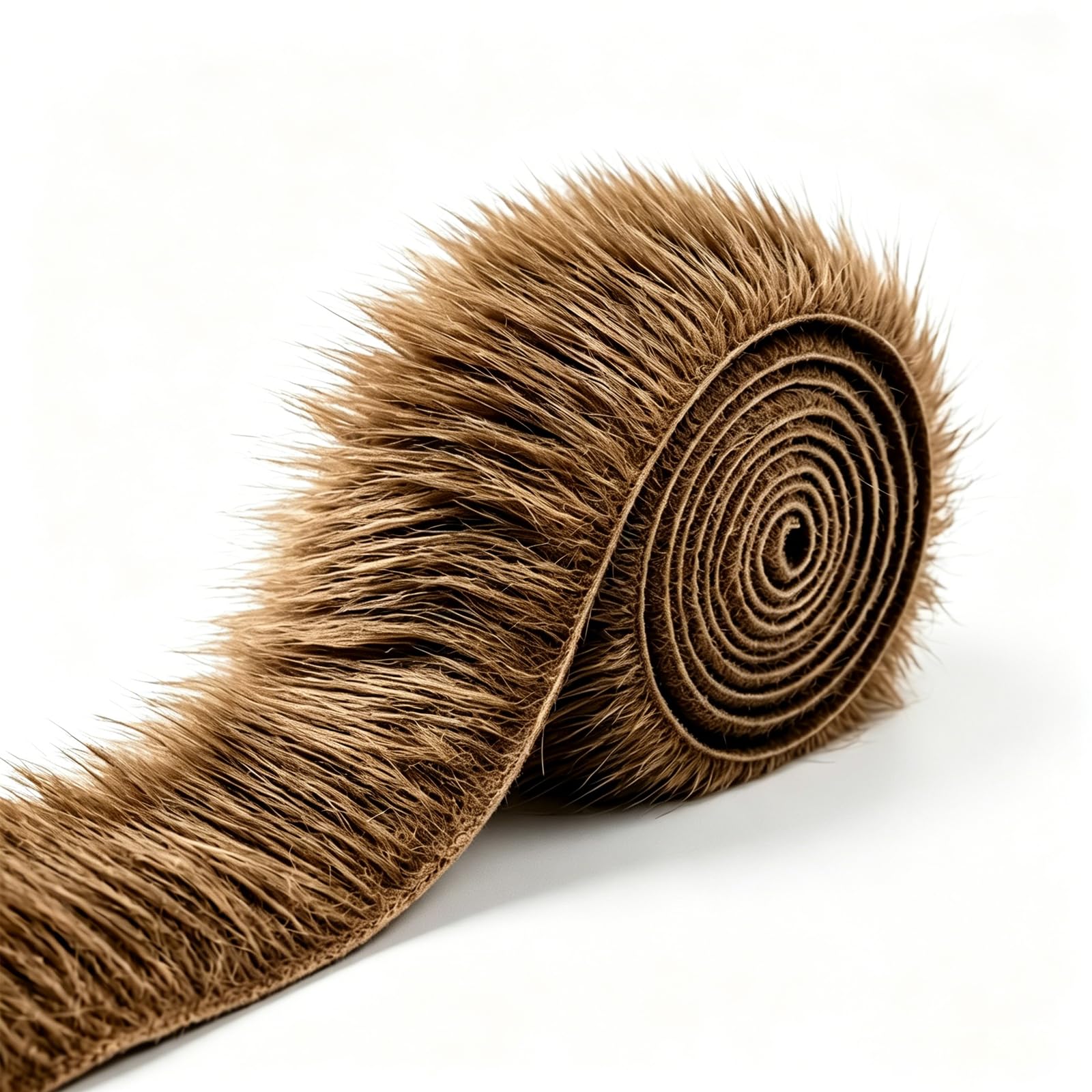 Daxiangsheng Brown Faux Fur Fabric for Crafts Santa Beard, 9x150cm