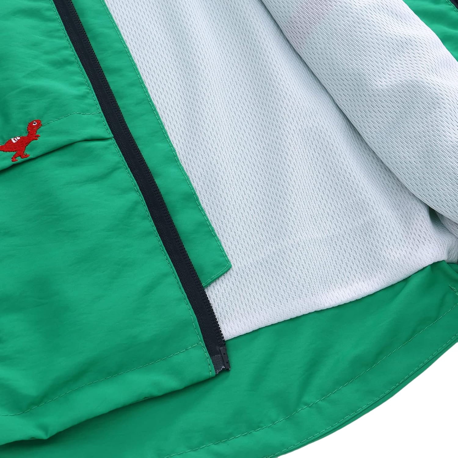 famuka Toddlers Windbreaker Jacket Little Boy Hooded Coat Casual Outerwear - Image 6