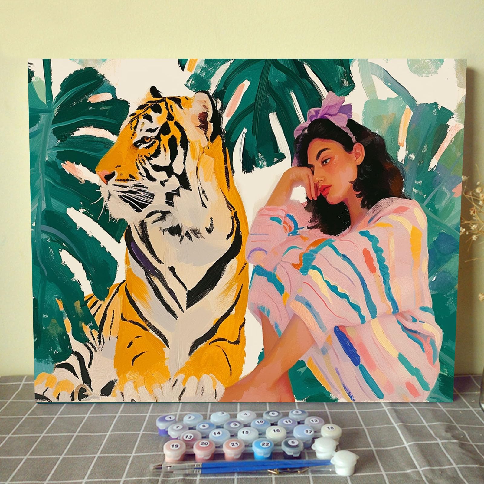 Tucocoo Malen Nach Zahlen – Niedlicher Tiger, 40,6 X 50,8 Cm, Acrylfarben, 3 Pinsel, Inkl. Haken & Nägel, Für Erwachsene & Kinder Ab 3 Tucocoo Malen Nach Zahlen – Niedlicher Tiger, 40,6 X 50,8 Cm, Acrylfarben, 3 Pinsel, Inkl. Haken & Nägel, Für Erwachsene & Kinder Ab 3